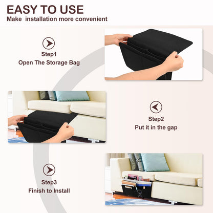 Black Bedside Caddy Organizer by Premium - Multi-Purpose Storage Solution