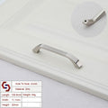 Zinc Kitchen Cabinet Handles Pull, Silver, 96MM, Modern European Style, Sleek Design - SuperSaverAU - view 2