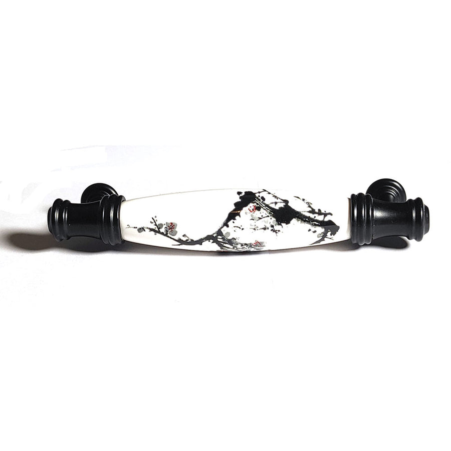 Ceramics Kitchen Cabinet Handles Pull, Modern Black 128mm, Includes Screws - SuperSaverAU - view 1