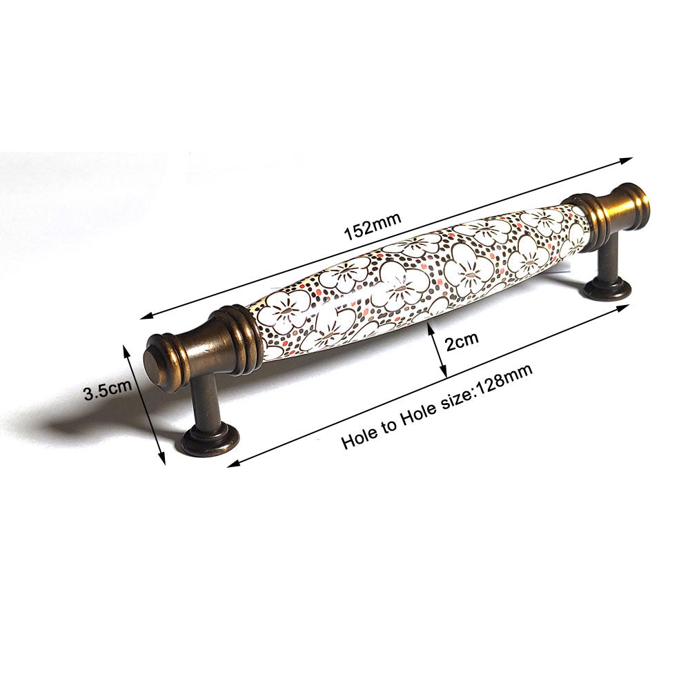 Ceramics Kitchen Cabinet Handles 128mm Modern Stainless Steel Pulls