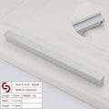 Zinc Kitchen Cabinet Handle Pull, Modern Silver 160mm, Laser Edging Design - SuperSaverAU - view 2