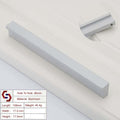 Zinc Kitchen Cabinet Handles 96mm Silver Modern European Style Pulls - SuperSaverAU - view 2