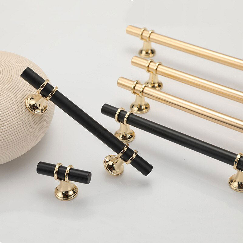 Luxury Design Black Kitchen Cabinet Handle Pull 128mm, Modern Zinc Alloy - SuperSaverAU - view 1