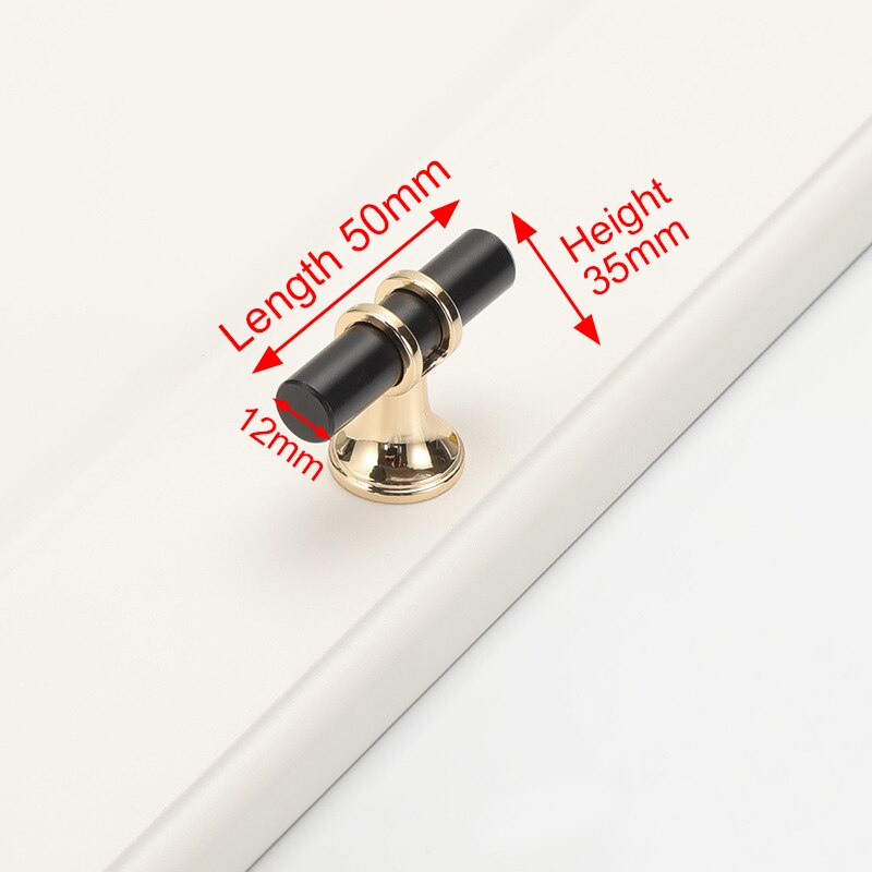 Luxury Design Black T Bar Kitchen Cabinet Handle Pull - Modern European Style, 1x Handle - SuperSaverAU - view 2