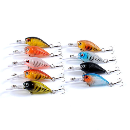Durable ABS Hard Plastic Fishing Lures 7.5cm 9x Colors for Saltwater/Freshwater
