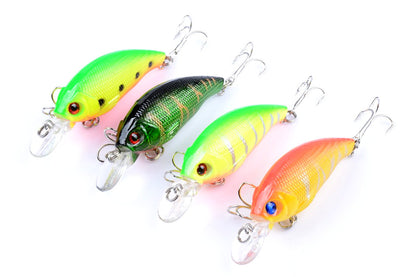 Durable ABS 7.5cm Popper Crank Bait Fishing Lure 4 Colors for Saltwater/Freshwater