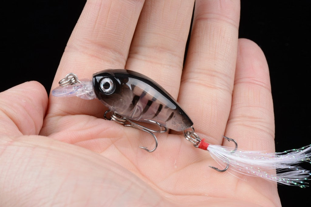 Durable ABS 4.5cm Popper Crank Bait Fishing Lure 5 Colors for Saltwater/Freshwater