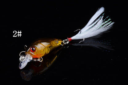 Durable ABS 4.5cm Popper Crank Bait Fishing Lure 5 Colors for Saltwater/Freshwater