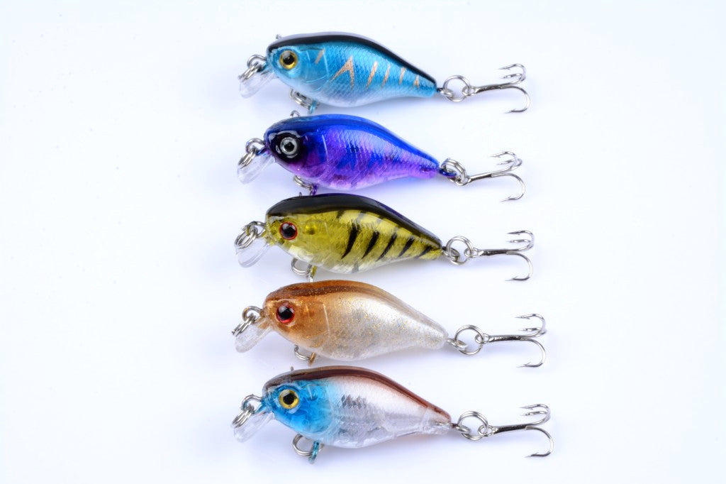Durable ABS 4.3cm Popper Crank Bait Fishing Lure 5 Colors for Saltwater/Freshwater - SuperSaverAU - view 1
