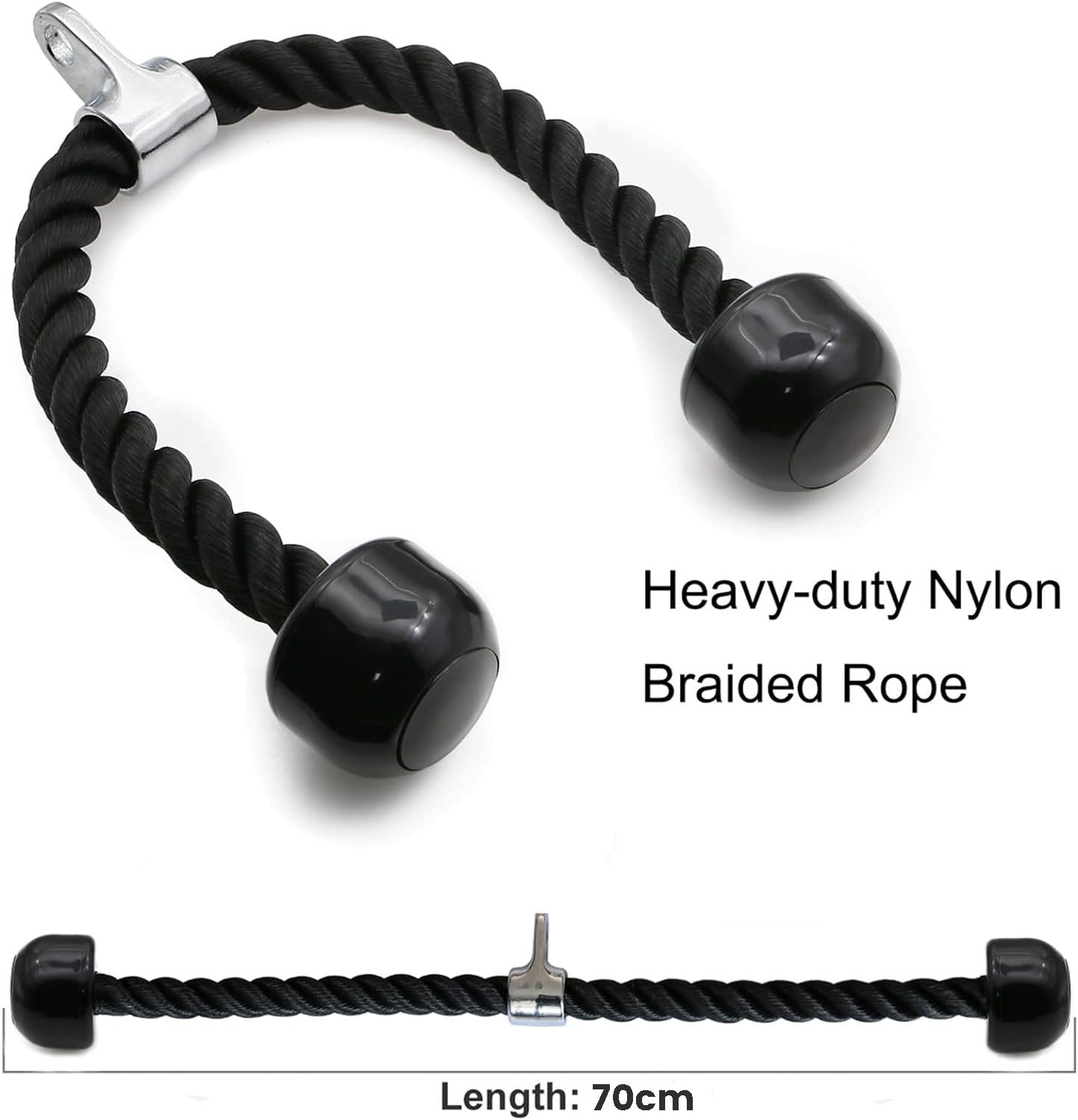 Tricep Rope Fitness Gym Pulley Pull Down Rope Cable Machine Attachment Pull down Rope - SuperSaverAU - view 2