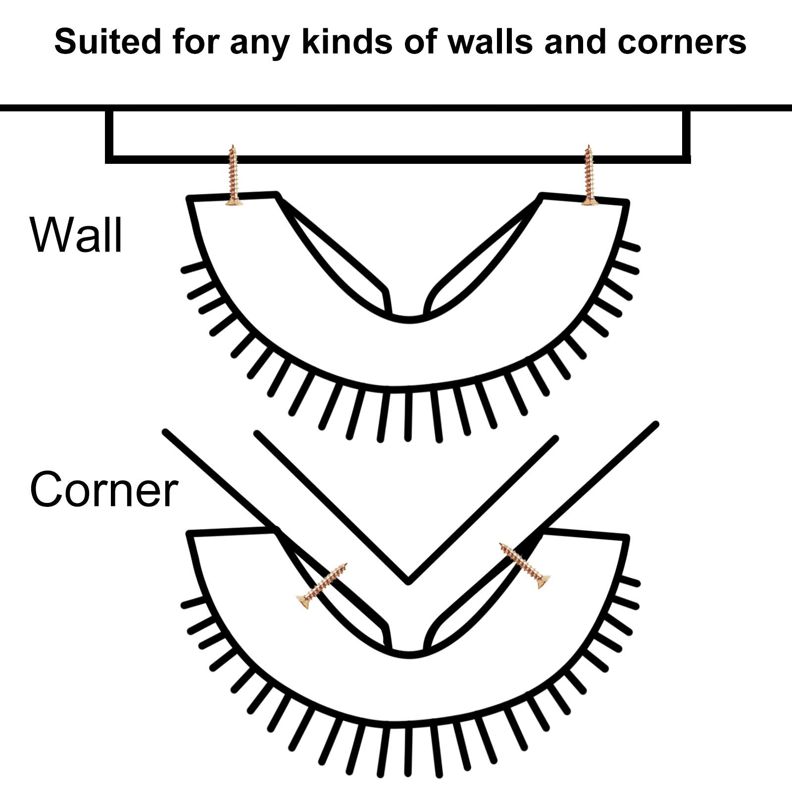 Cat Self Groomer Wall Corner Scratcher Comb with Catnip, 13cm x 8cm x 5cm - SuperSaverAU - view 5