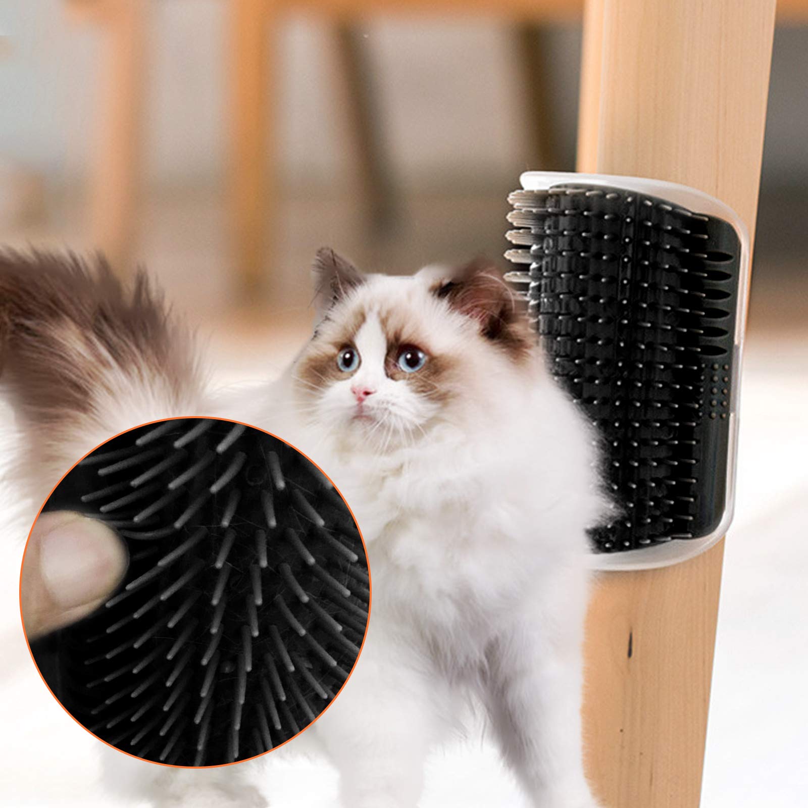 Cat Self Groomer Wall Corner Scratcher Comb with Catnip, 13cm x 8cm x 5cm - SuperSaverAU - view 7