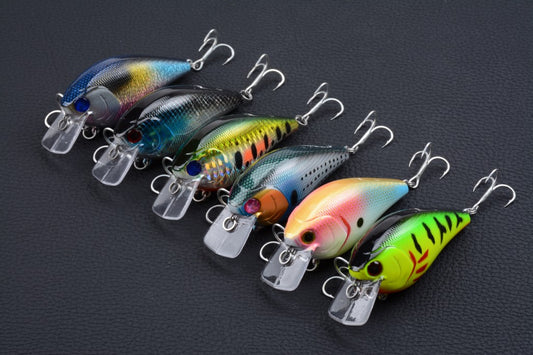 Durable ABS 8cm Popper Crank Bait Fishing Lure 6x Saltwater Surface Tackle