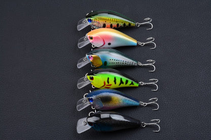 Durable ABS 8cm Popper Crank Bait Fishing Lure 6x Saltwater Surface Tackle