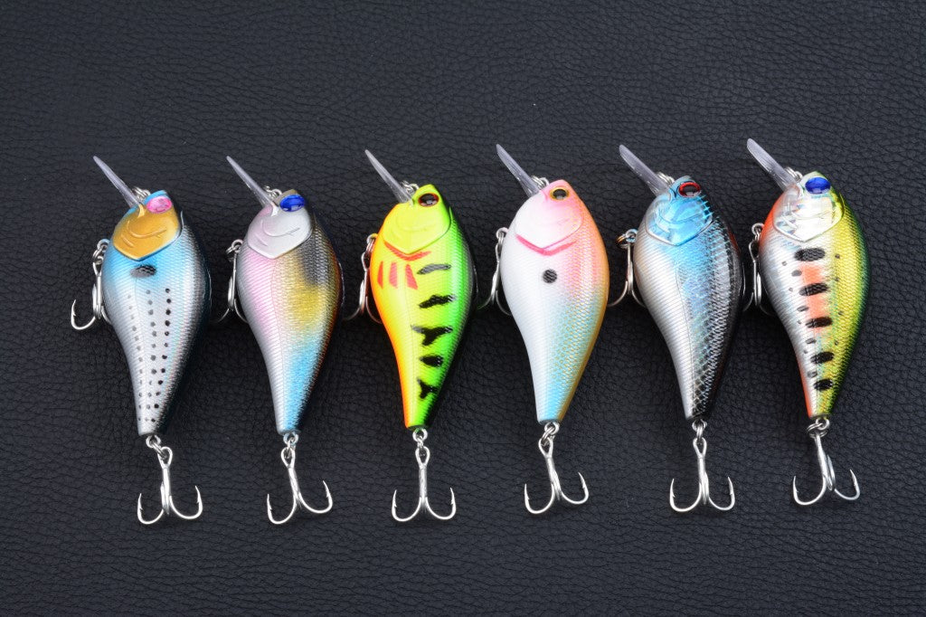 Durable ABS 8cm Popper Crank Bait Fishing Lure 6x Saltwater Surface Tackle