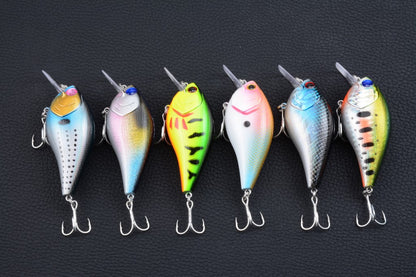 Durable ABS 8cm Popper Crank Bait Fishing Lure 6x Saltwater Surface Tackle