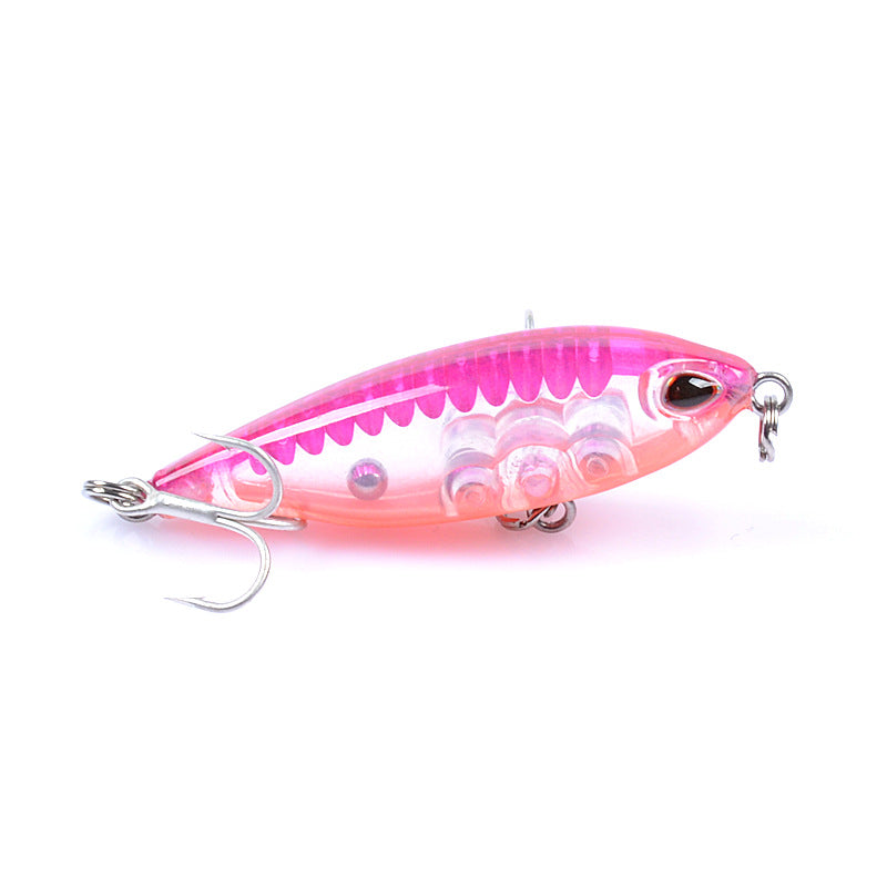 8x 4.8cm Pencil Minnow Fishing Lures, Durable ABS, Sharp Hooks, 8 Colors
