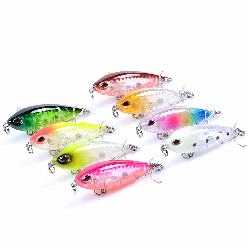 8x 4.8cm Pencil Minnow Fishing Lures, Durable ABS, Sharp Hooks, 8 Colors