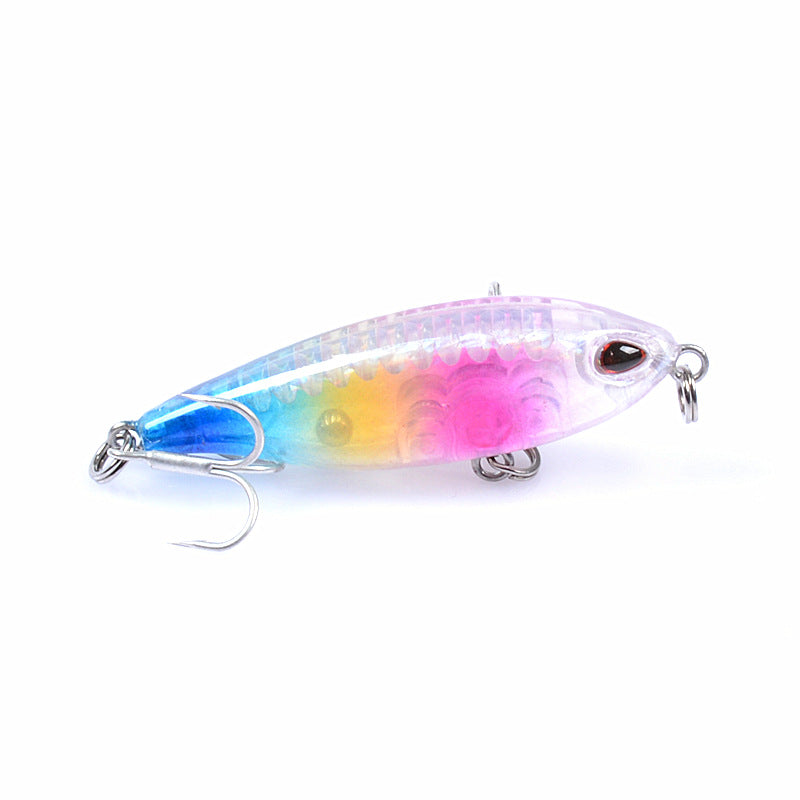 8x 4.8cm Pencil Minnow Fishing Lures, Durable ABS, Sharp Hooks, 8 Colors