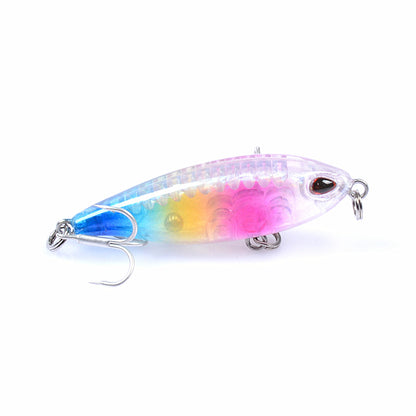 8x 4.8cm Pencil Minnow Fishing Lures, Durable ABS, Sharp Hooks, 8 Colors