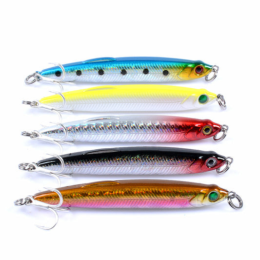 Durable ABS Hard Plastic Fishing Lures 9.5cm 5 Colors for Saltwater/Freshwater