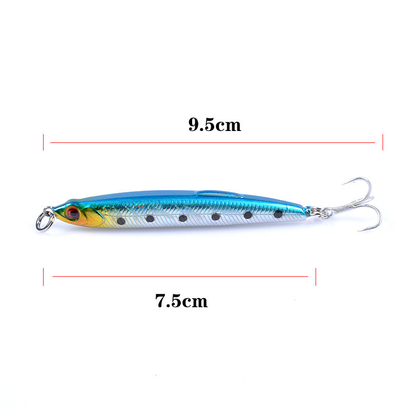 Durable ABS Hard Plastic Fishing Lures 9.5cm 5 Colors for Saltwater/Freshwater