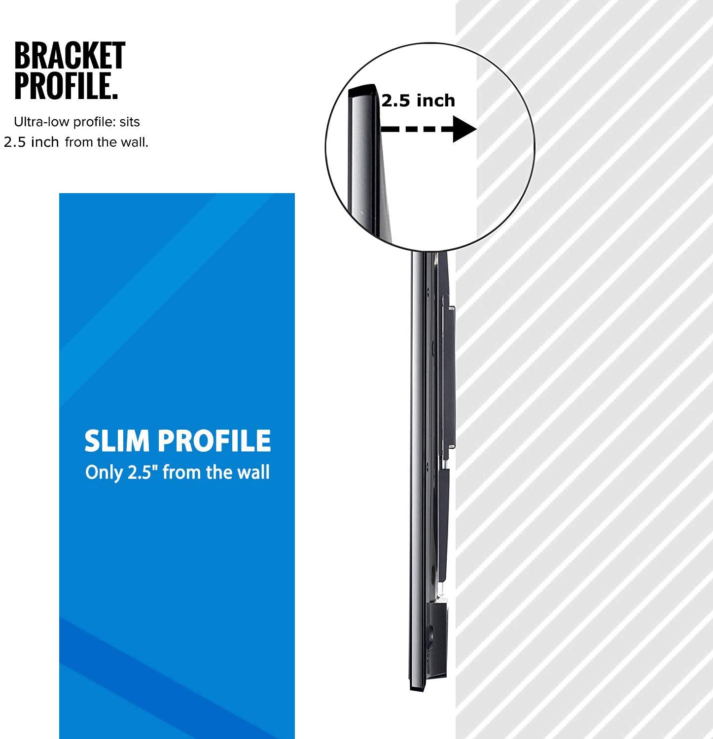 Premium Fixed TV Wall Mount Bracket for 32-70 Inch TVs 75kg Capacity