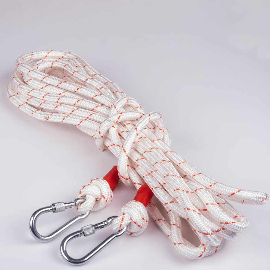 Premium White 12mm x 10m Nylon Safety Rope with Steel Core