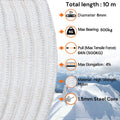 Nylon 8mm 10m Safety Climbing Rope - Waterproof, UV Resistant, Steel Core - SuperSaverAU - view 3