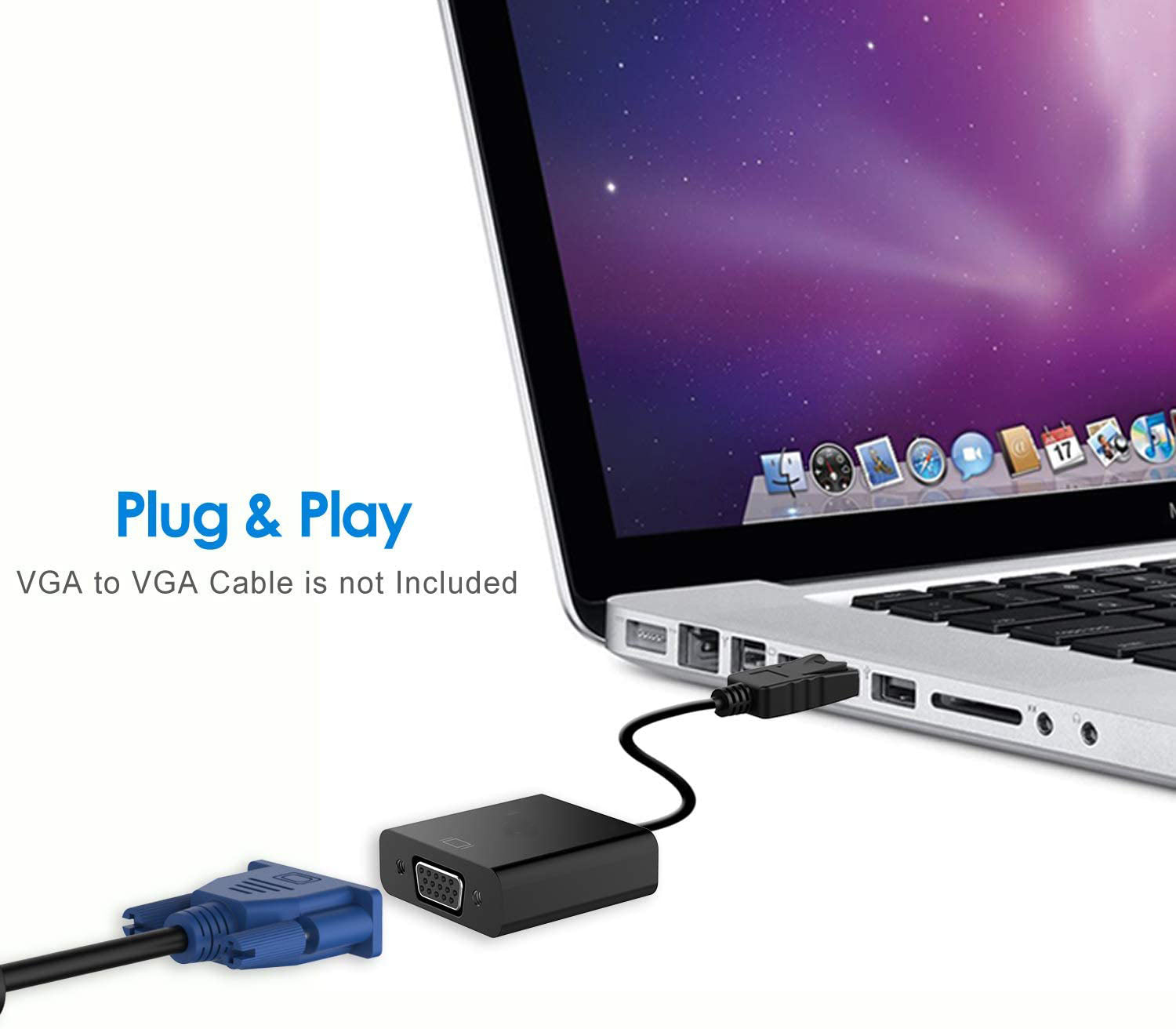 DisplayPort Male to VGA Female Gold-Plated DP Display Port to VGA Adapter - SuperSaverAU - view 4