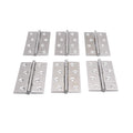 304 Stainless Steel Hinges 89mm x 54mm, Pack of 6, Easy Install for Cabinets - SuperSaverAU - view 1