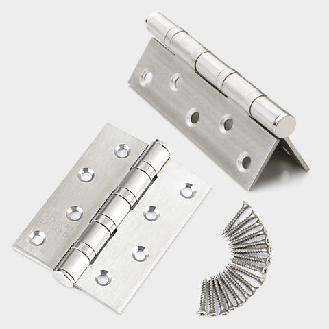 304 Stainless Steel Hinges 10cm x 7.6cm - Easy Install, 2 Pack - SuperSaverAU - view 1