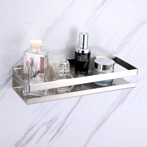 Brushed 304 Stainless Steel Wall Mounted Shower Shelf 23cm x 10.3cm - SuperSaverAU - view 1