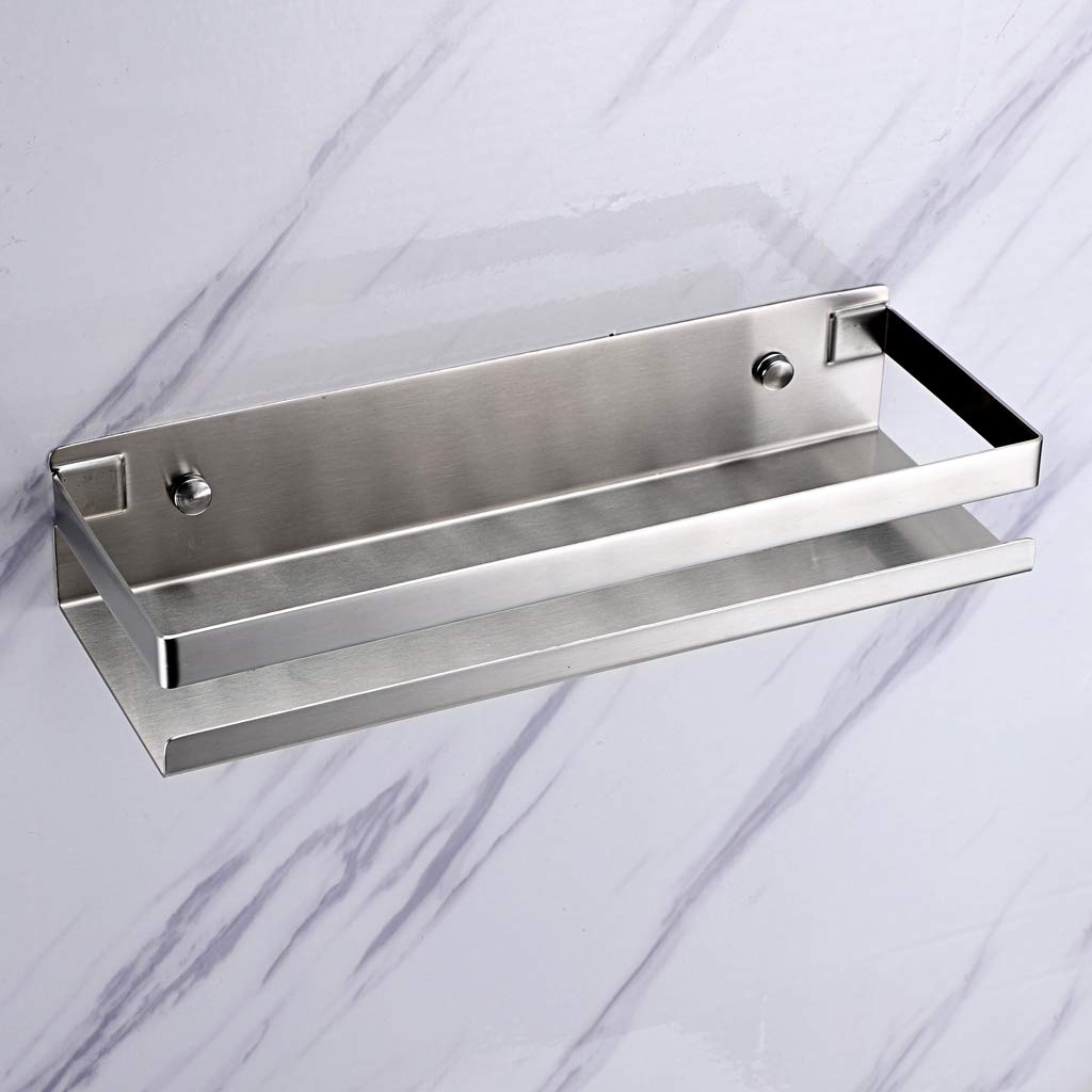 Brushed 304 Stainless Steel Wall Mounted Shower Shelf 23cm x 10.3cm - SuperSaverAU - view 2