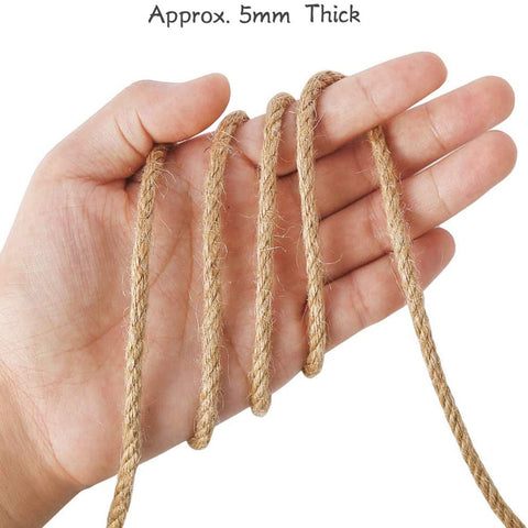 Premium Natural Jute Twine 100m 5mm Eco-Friendly Heavy-Duty Crafting Rope - SuperSaverAU - view 2