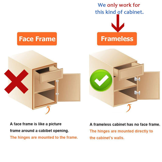 RUSTPROOF 304 Stainless Steel 8 Pack 100° Soft Closing Cabinet Hinges