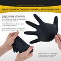 Premium Black Nitrile Disposable Gloves 100 Pack Medium Latex Free Powder Free