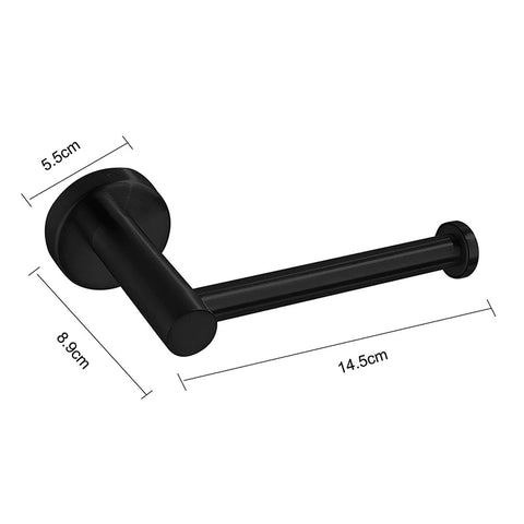 SUS 304 Stainless Steel Self Adhesive Black Toilet Paper Holder, Compact Size - SuperSaverAU - view 1