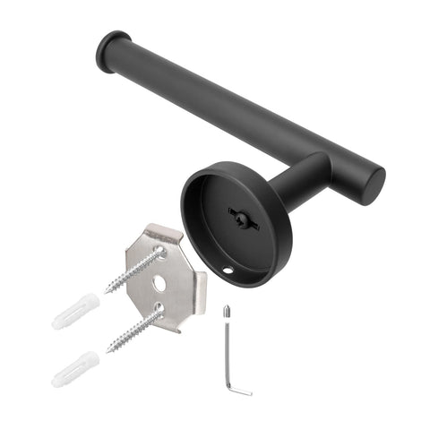 Black Wall Mount Toilet Paper Holder, 304 Stainless Steel, 75mm x 155mm x 25mm - SuperSaverAU - view 2