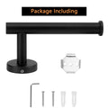 Black Wall Mount Toilet Paper Holder, 304 Stainless Steel, 75mm x 155mm x 25mm - SuperSaverAU - view 6