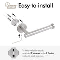 Brushed Silver Toilet Paper Holder, SUS304 Stainless Steel, 75mm x 155mm x 25mm - SuperSaverAU - view 2