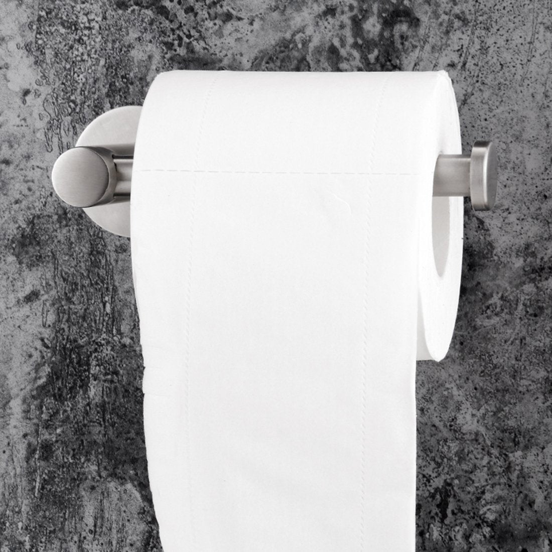 SUS 304 Stainless Steel Toilet Paper Holder, Self-Adhesive, Brushed Finish - SuperSaverAU - view 3
