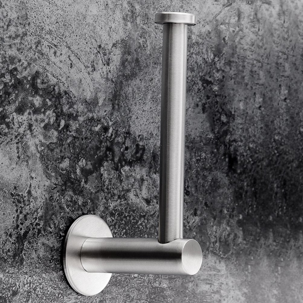 SUS 304 Stainless Steel Toilet Paper Holder, Self-Adhesive, Brushed Finish - SuperSaverAU - view 5