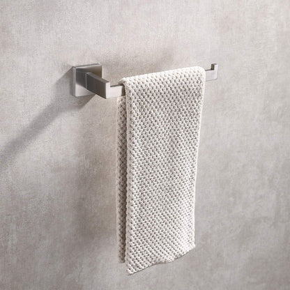 SUS304 Stainless Steel Square Hand Towel Holder Ring 25cm Brushed Nickel