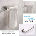 SUS304 Stainless Steel Square Hand Towel Holder Ring 25cm Brushed Nickel - SuperSaverAU - view 5