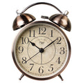 Bronze Twin Bell Alarm Clock - Loud, Non-Ticking, Backlight, 2 AA Battery Operated - SuperSaverAU - view 1