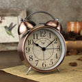 Bronze Twin Bell Alarm Clock - Loud, Non-Ticking, Backlight, 2 AA Battery Operated - SuperSaverAU - view 3