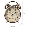 Bronze Twin Bell Alarm Clock - Loud, Non-Ticking, Backlight, 2 AA Battery Operated - SuperSaverAU - view 5