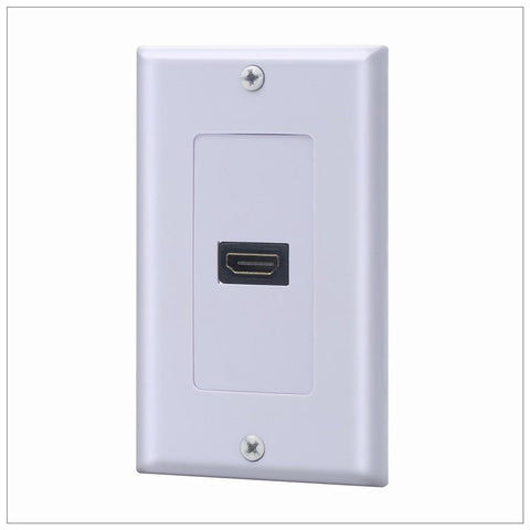 Premium 1 Port HDMI Wall Plate with 4K UHD 3D Support