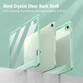 Premium Green iPad 10th Gen 10.9 Smart Clear Case with Pencil Holder